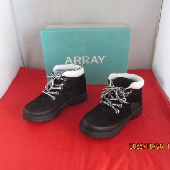 Array Mazie Lace-Up Round Toe Ankle Boots $110 - US Size 6 - Black - 1399 - Picture 6 of 11